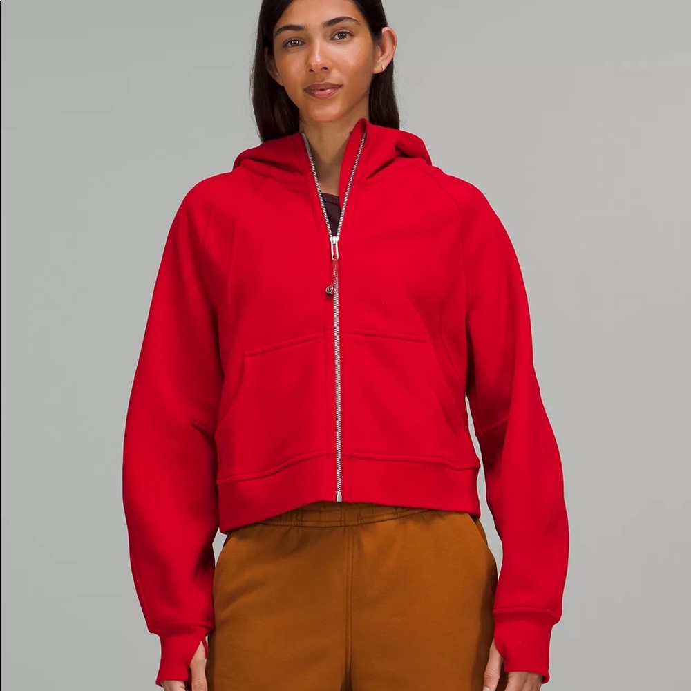 Nwt Lululemon Scuba Oversized Full-Zip Dark red sz XS/S